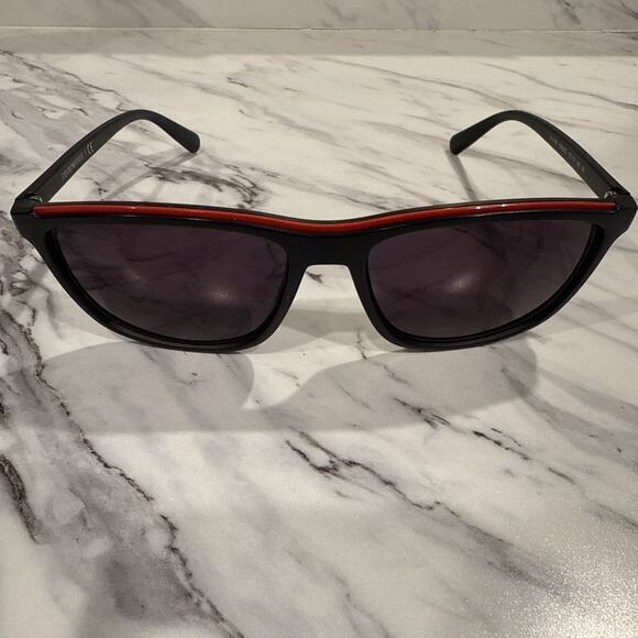 EMPORIO ARMANI EA 4109 5042/6G BLACK RED AUTHENTIC DESIGNER SUNGLASSES 57-17 - Picture 1 of 10